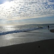 CoastCamp 001  Kayak loaded with a crab trap. The guys didn&#39;t make it through the surf without rolling the kayak over, but they didn&#39;t seem to mind. : CoastCamp